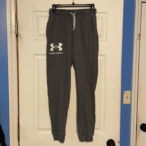EUC UA Men’s fitted/cuffed joggers - small